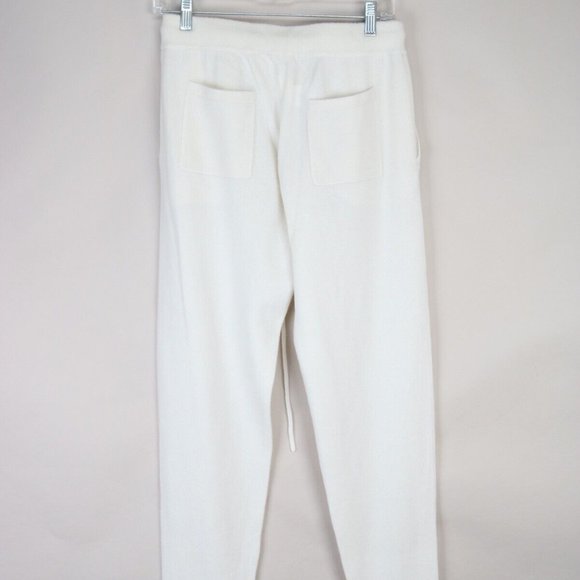 NWT NEW NAP LOUNGEWEAR $399 Straight Cashmere Pants IVORY MEDIUM - Picture 6 of 11